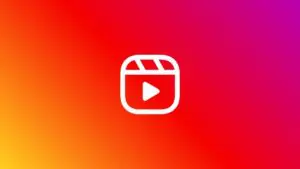 The Instagram Reels icon on a multicoloured background.