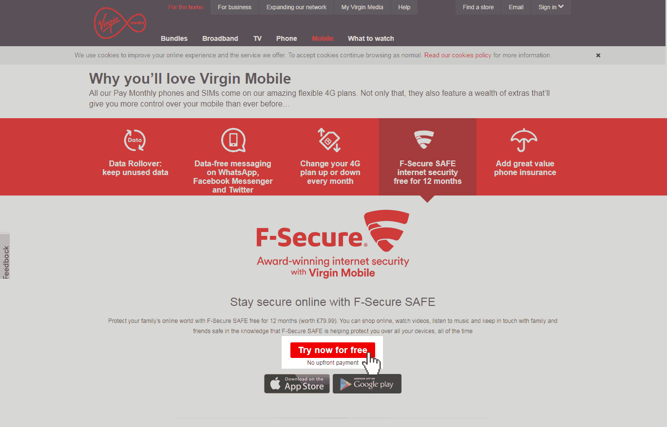 f secure virgin media
