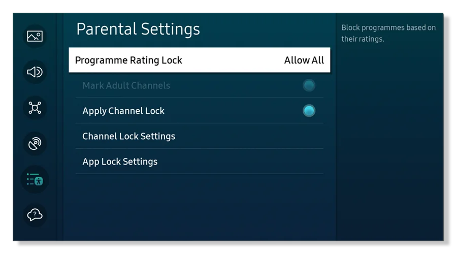 Samsung TVs - Parental controls how-to guide