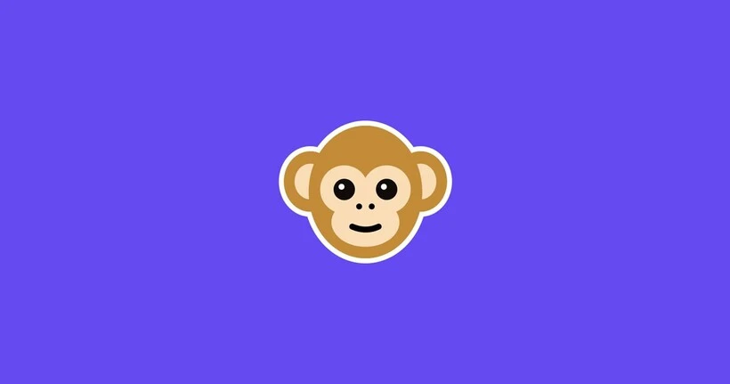 Monkey app icon on purple background.