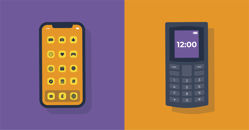 This is the image for: Smartphones vs. dumb phones guide