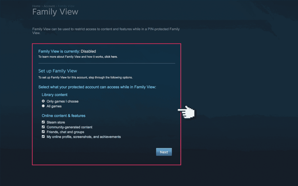 Steam Family Sharing / Родительский контроль