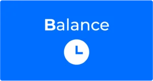 Text reads Balance with a clock underneath.